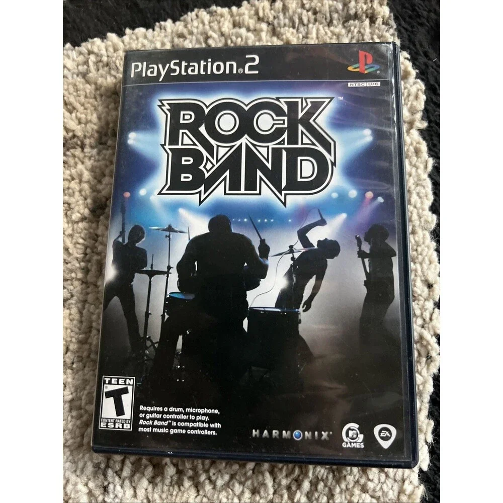 Rock Band,Rock Band 2 Track Pack 1 and 2 PlayStation 2 Bundle PS2 Complete